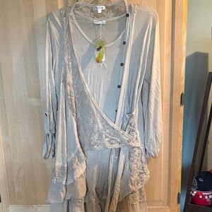 Soho Beige Lace Detail Top